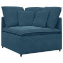 VidaXL Modułowy Narożnik Sofa z Poduszkami Niebieski 100 cm