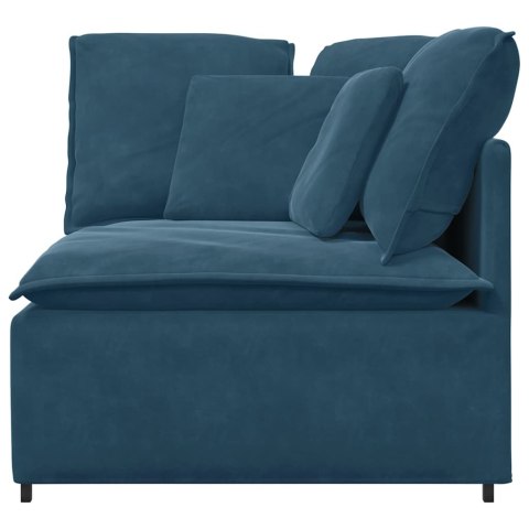 VidaXL Modułowy Narożnik Sofa z Poduszkami Niebieski 100 cm