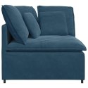 VidaXL Modułowy Narożnik Sofa z Poduszkami Niebieski 100 cm