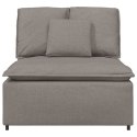 VidaXL Modułowy moduł centralny sofy z poduszkami Taupe 100 cm