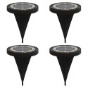 VidaXL Solarne lampki gruntowe, z kolcami, 4 szt., ciepłe białe
