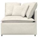 VidaXL Modułowy Narożnik Sofa z Poduszkami Kremowy 100 cm