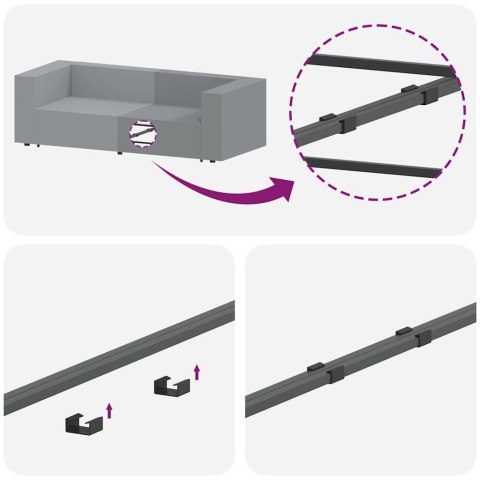 VidaXL Modułowy Narożnik Sofa z Poduszkami Kremowy 100 cm