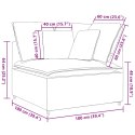 VidaXL Modułowy Narożnik Sofa z Poduszkami Kremowy 100 cm