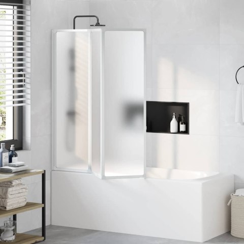 KABINA PRYSZNICOWA ŚCIENNA PARAWAN 3 SKŁADANE PANELE 141X132CM