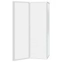 KABINA PRYSZNICOWA ŚCIENNA PARAWAN 3 SKŁADANE PANELE 141X132CM