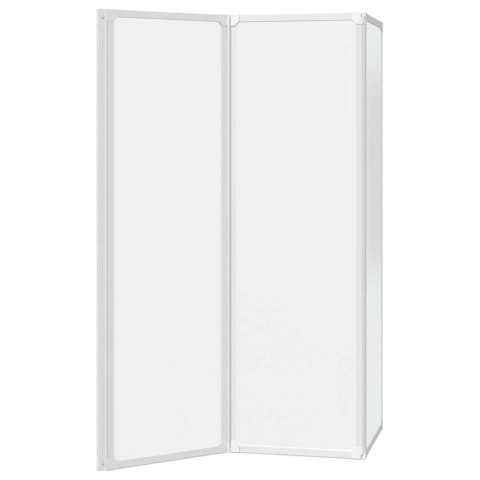 KABINA PRYSZNICOWA ŚCIENNA PARAWAN 3 SKŁADANE PANELE 141X132CM