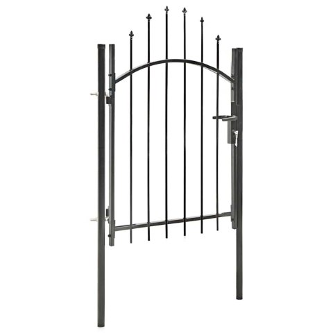 VidaXL Brama ogrodowa Woerden, stal, 1x1,25 m, czarna