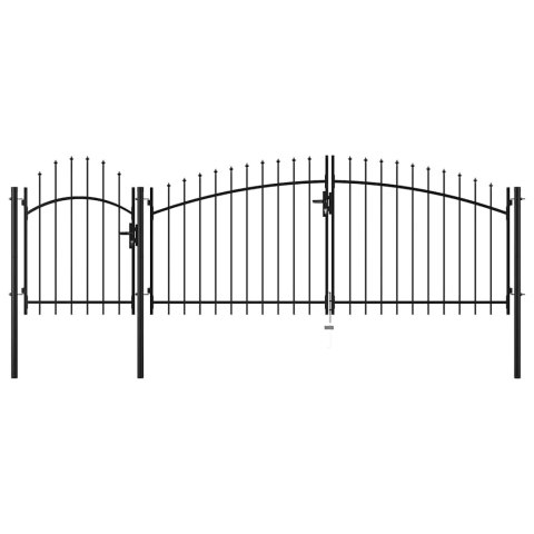 VidaXL Brama ogrodowa Woerden stalowa 1,5X4 m czarna