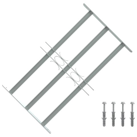 VidaXL Krata na okno z regulacją, 500-650 mm, 3 metalowe pręty
