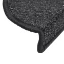VidaXL Maty na schody 15 szt. 56x17x3 cm Antracyt Półokrągłe