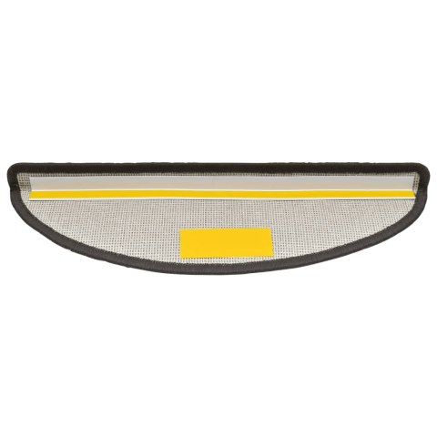 VidaXL Maty na schody 15 szt. 56x17x3 cm Ciemnoszary Półokrągły