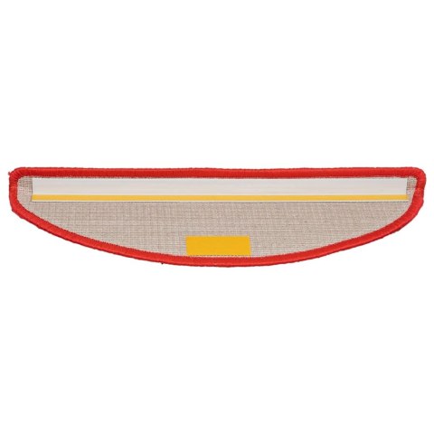 VidaXL Maty na schody 15 szt. 56x17x3 cm Czerwone półokrągłe