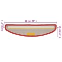 VidaXL Maty na schody 15 szt. 56x17x3 cm Czerwone półokrągłe