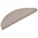 VidaXL Maty na schody 15 szt. 56x17x3 cm Jasnobrązowe półokrągłe
