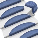 VidaXL Maty na schody 15 szt. 56x17x3 cm Niebieskie półokrągłe