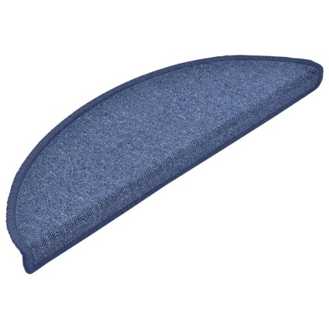 VidaXL Maty na schody 15 szt. 56x17x3 cm Niebieskie półokrągłe