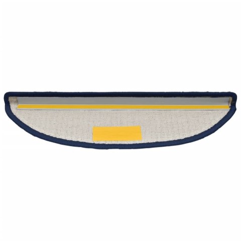 VidaXL Maty na schody 15 szt. 56x17x3 cm Niebieskie półokrągłe