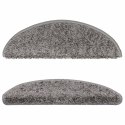 VidaXL Maty na schody 15 szt. 56x17x3 cm Szare półokrągłe