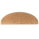 VidaXL Maty na schody 15 szt. 65x21x4 cm Beżowe półokrągłe duże