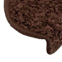 VidaXL Maty na schody 15 szt. 65x21x4 cm Brązowe półokrągłe duże