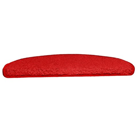 VidaXL Maty na schody 15 szt. 65x21x4 cm Czerwone półokrągłe duże