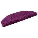 VidaXL Maty na schody 15 szt. 65x21x4 cm Fioletowe półokrągłe duże
