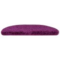 VidaXL Maty na schody 15 szt. 65x21x4 cm Fioletowe półokrągłe duże