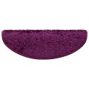 VidaXL Maty na schody 15 szt. 65x21x4 cm Fioletowe półokrągłe duże