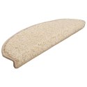 VidaXL Maty na schody 15 szt. 65x21x4 cm Kremowe półokrągłe duże