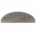 VidaXL Maty na schody 15 szt. 65x21x4 cm Szare półokrągłe duże