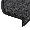 VidaXL Maty na schody 15 szt. 65x24x4 cm Antracytowe półokrągłe duże