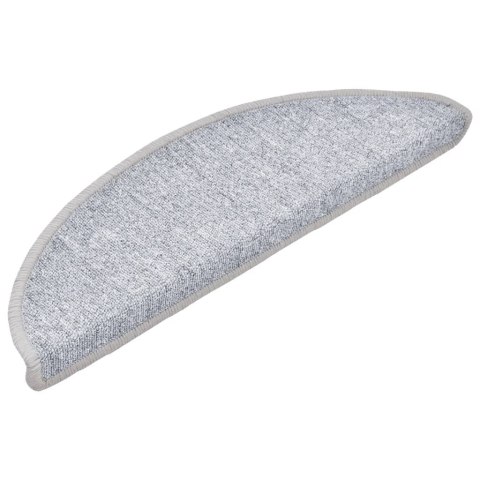 VidaXL Nakładki na schody, 15 szt., 56 x 17 x 3 cm, jasnoszare