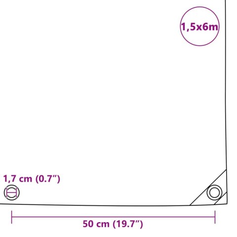 PLANDEKA PŁACHTA 650 G/M² 1,5X6M BIAŁA