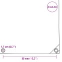 VidaXL Plandeka 650 g/m², 2,5 x 3,5 m, biała