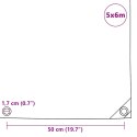 VidaXL Plandeka 650 g/m², 5 x 6 m, biała