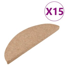 SAMOPRZYLEPNE NAKŁADKI NA SCHODY 15 SZT. 56X17X3CM BEŻOWE