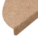 SAMOPRZYLEPNE NAKŁADKI NA SCHODY 15 SZT. 56X17X3CM BEŻOWE