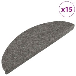 SAMOPRZYLEPNE NAKŁADKI NA SCHODY 15 SZT. 56X17X3CM SZARE