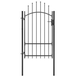 VidaXL Brama ogrodowa Woerden, stal, 1x1,7 m, czarna