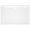 VidaXL Brodzik prysznicowy z wypustkami, biały, 80x120x4 cm, ABS