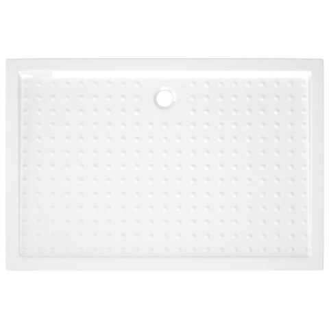 VidaXL Brodzik prysznicowy z wypustkami, biały, 80x120x4 cm, ABS