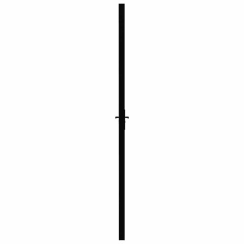 VidaXL Drzwi wewnętrzne, szkło ESG i aluminium, 102,5x201,5 cm, czarne