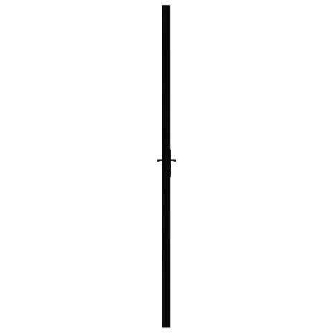 VidaXL Drzwi wewnętrzne, szkło ESG i aluminium, 93x201,5 cm, czarne