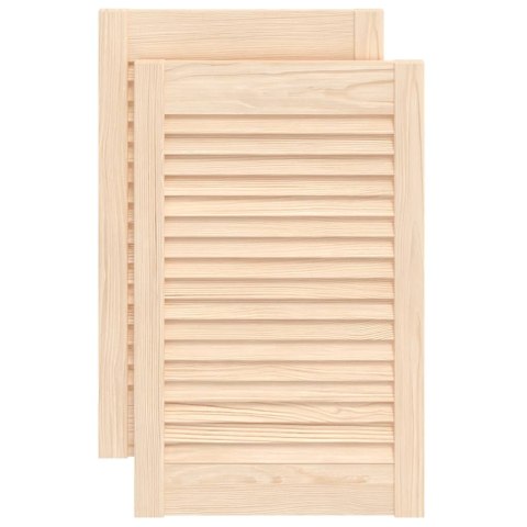 VidaXL Drzwi żaluzjowe do szafki, 2 szt., 61,5x39,4 cm, drewno sosnowe