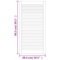VidaXL Drzwi żaluzjowe do szafki, 2 szt., białe, 99,3x49,4 cm, sosnowe