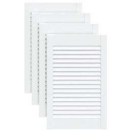 VidaXL Drzwi żaluzjowe do szafki, 4 szt., białe, 61,5x39,4 cm, sosnowe