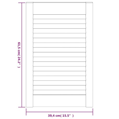 VidaXL Drzwi żaluzjowe do szafki, 4 szt., białe, 61,5x39,4 cm, sosnowe