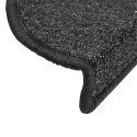 VidaXL Maty na schody 10 szt. 56x17x3 cm Antracyt Półokrągłe