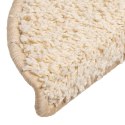 VidaXL Maty na schody 10 szt. 56x17x3 cm Kremowe półokrągłe